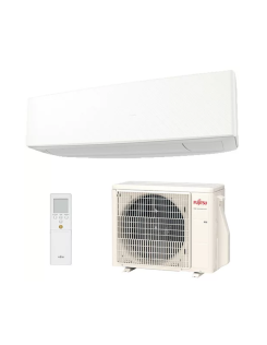 FUJITSU Design KE ASYG14KETE/AOYG14KETE 4,2 kW (kültéri + beltéri egység) Oldalfali split klíma, Hősz., Inverter, R32