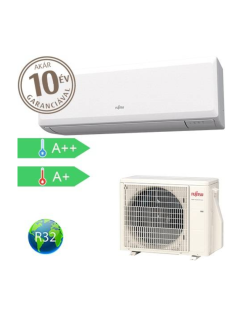 Fujitsu Eco ASYG12KPCA / AOYG12KPCA (kültéri + beltéri egység) Oldalfali split klíma 3.4 kW Hősz. Inver. R32